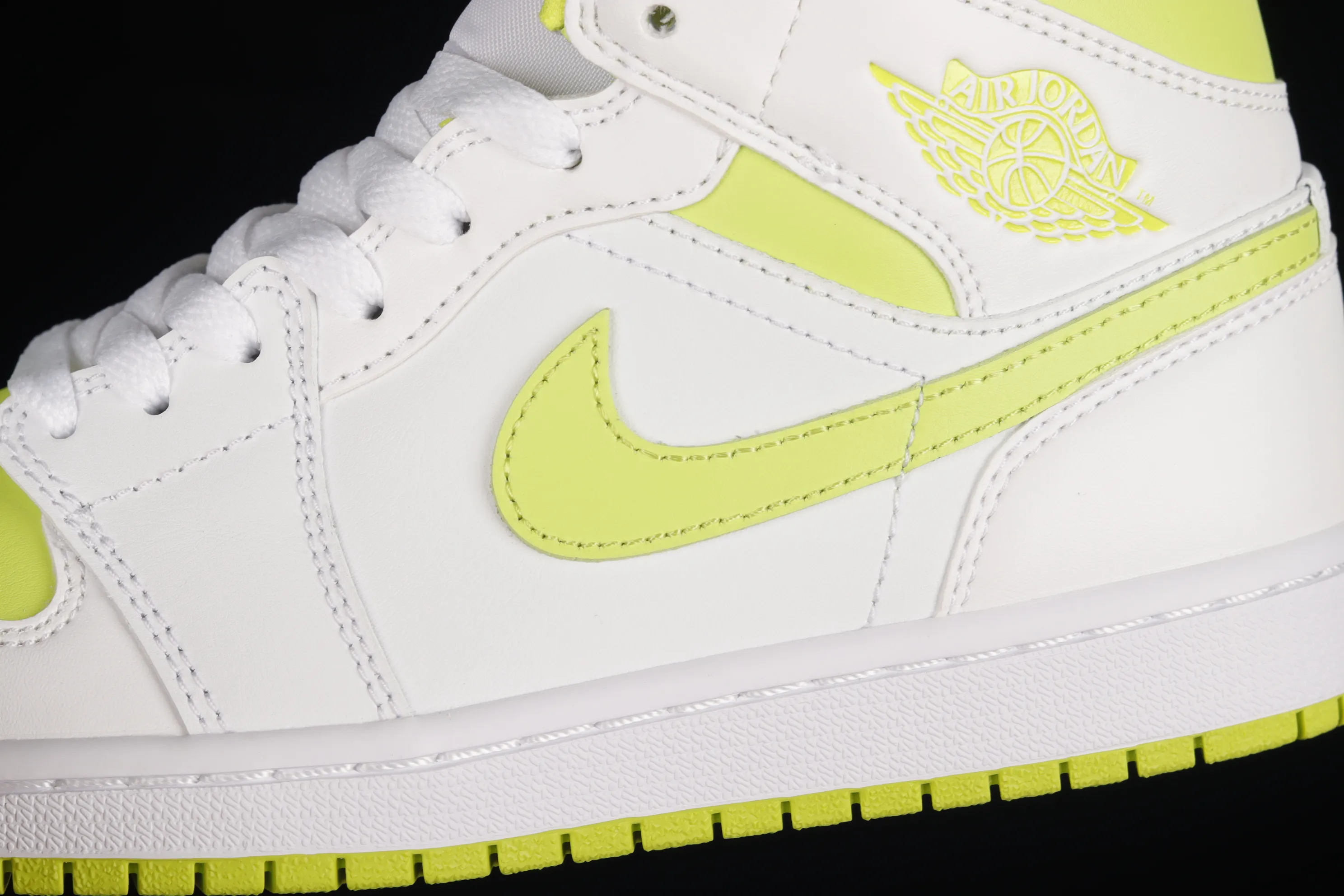 All categories Air Jordan Jordan series basketball shoes Air Jordan 1 Mid G version pure original Air Jordan AJ1 Mid "White Lime" AJ1 Joe 1 Green Lime China basketball shoes BQ6472-131